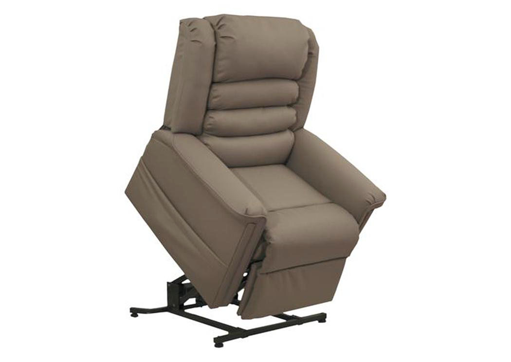 Cocoa Power Lift Full Lay-Out Chaise Recliner,ABF Catnapper