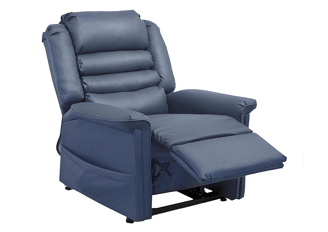 Deep Sapphire Power Lift Full Lay-Out Chaise Recliner,ABF Catnapper