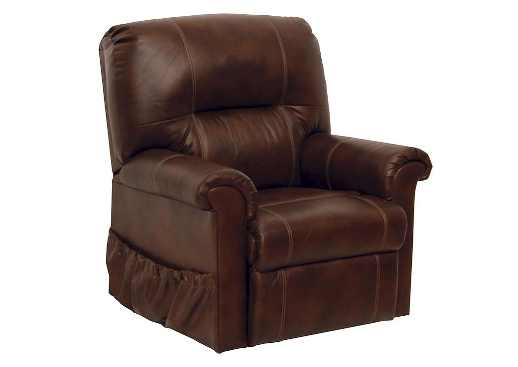 Tobacco Power Lift Full Lay-Out Chaise Recliner,ABF Catnapper