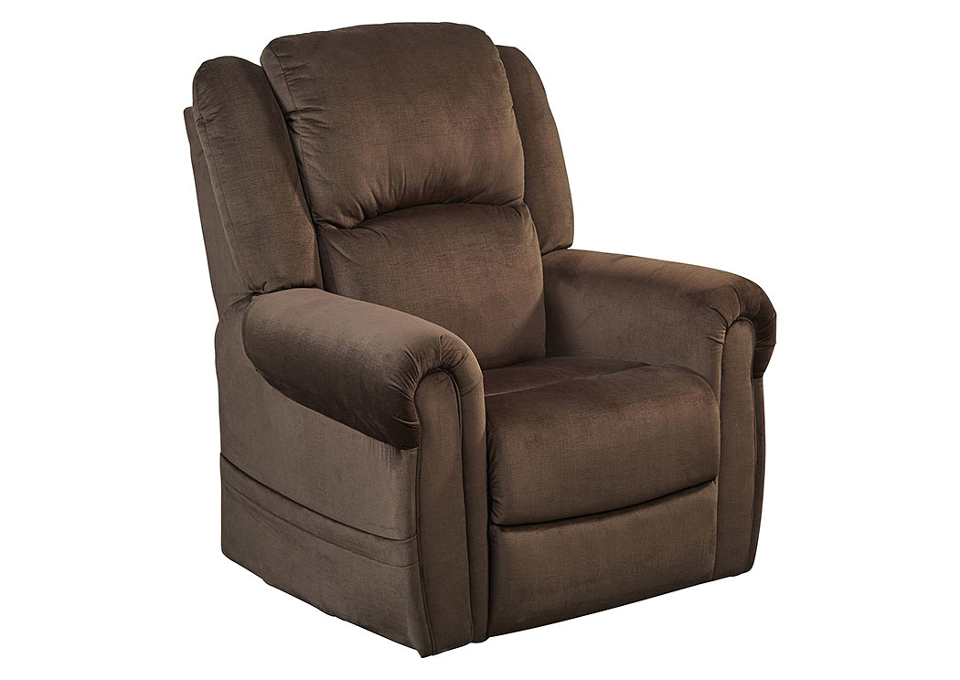 Chocolate Power Headrest Power Lift Lay Flat Recliner,ABF Catnapper