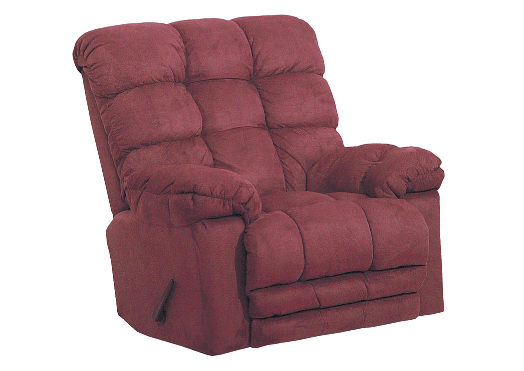 Merlot Chaise Rocker Recliner w/Heat & Massage - Oversized X-tra Comfort Footrest,ABF Catnapper