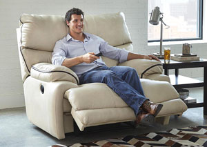 Image for Larkin Buff Power Lay Flat Recliner