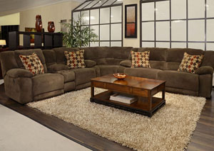 Image for Hammond Mocha/Spice Power Reclining Sectional