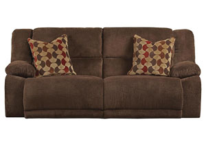 Image for Hammond Mocha/Spice Reclining Console Loveseat w/Storage & Cupholders
