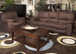Image for Terrance Chocolate Reclining Sofa
