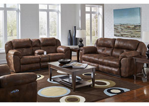 Image for Ferrington Sunset Power Headrest Power Lay Flat Reclining Sofa and Console Loveseat