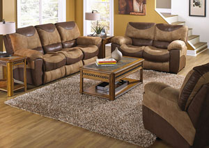 Image for Portman Saddle/Chocolate Reclining Sofa and Loveseat