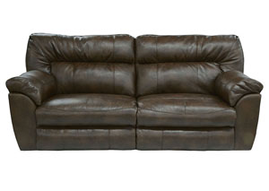 Image for Nolan Godiva Bonded Leather Extra Wide Reclining Sofa