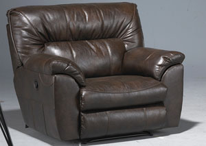 Image for Nolan Godiva Bonded Leather Extra Wide Cuddler Recliner