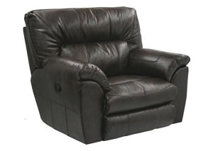 Image for Nolan Godiva Bonded Leather Power Extra Wide Cuddler Recliner