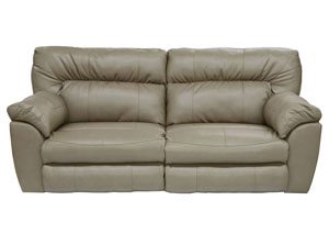 Image for Nolan Putty Bonded Leather Extra Wide Reclining Sofa