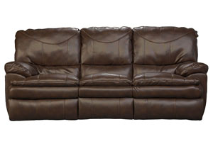 Image for Perez Chestnut Bonded Leather Reclining Sofa