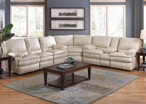 Image for Perez Ice Bonded Leather Reclining Sectional