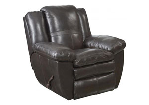 Image for Aria Chocolate Top Grain Leather Glider Recliner