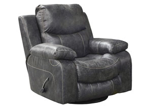 Image for Catalina Steel Bonded Leather Swivel Glider Recliner