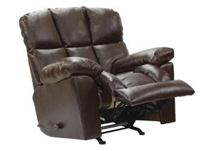 Image for Griffey Java Bonded Leather Chaise Rocker Recliner