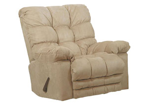 Image for Hazelnut Chaise Rocker Recliner w/Heat & Massage - Oversized X-tra Comfort Footrest