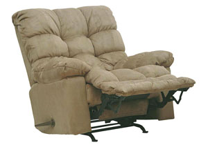 Image for Saddle Chaise Rocker Recliner w/Heat & Massage - Oversized X-tra Comfort Footrest