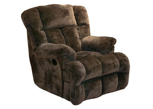 Image for Chocolate Power Lay Flat Chaise Recliner