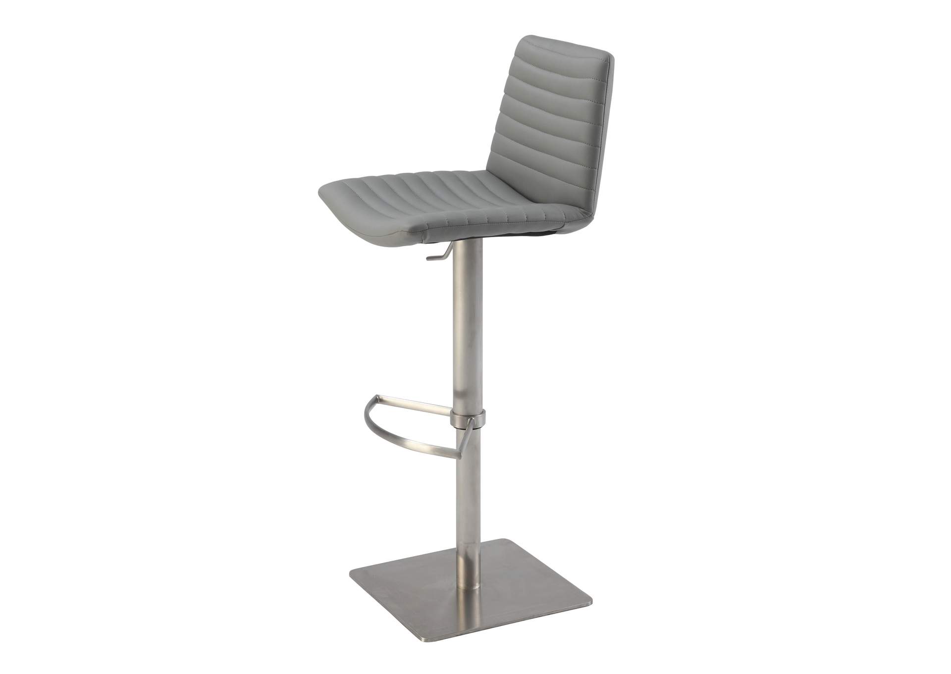 Ribbed Back And Seat Pneumatic-Adjustable Stool,Chintaly Imports