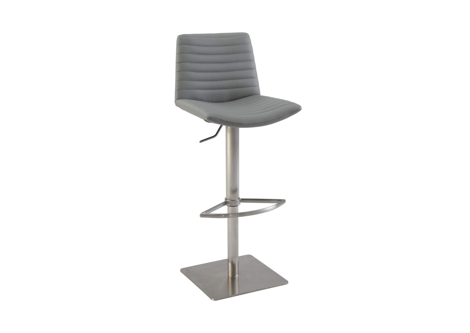 Ribbed Back And Seat Pneumatic-Adjustable Stool,Chintaly Imports
