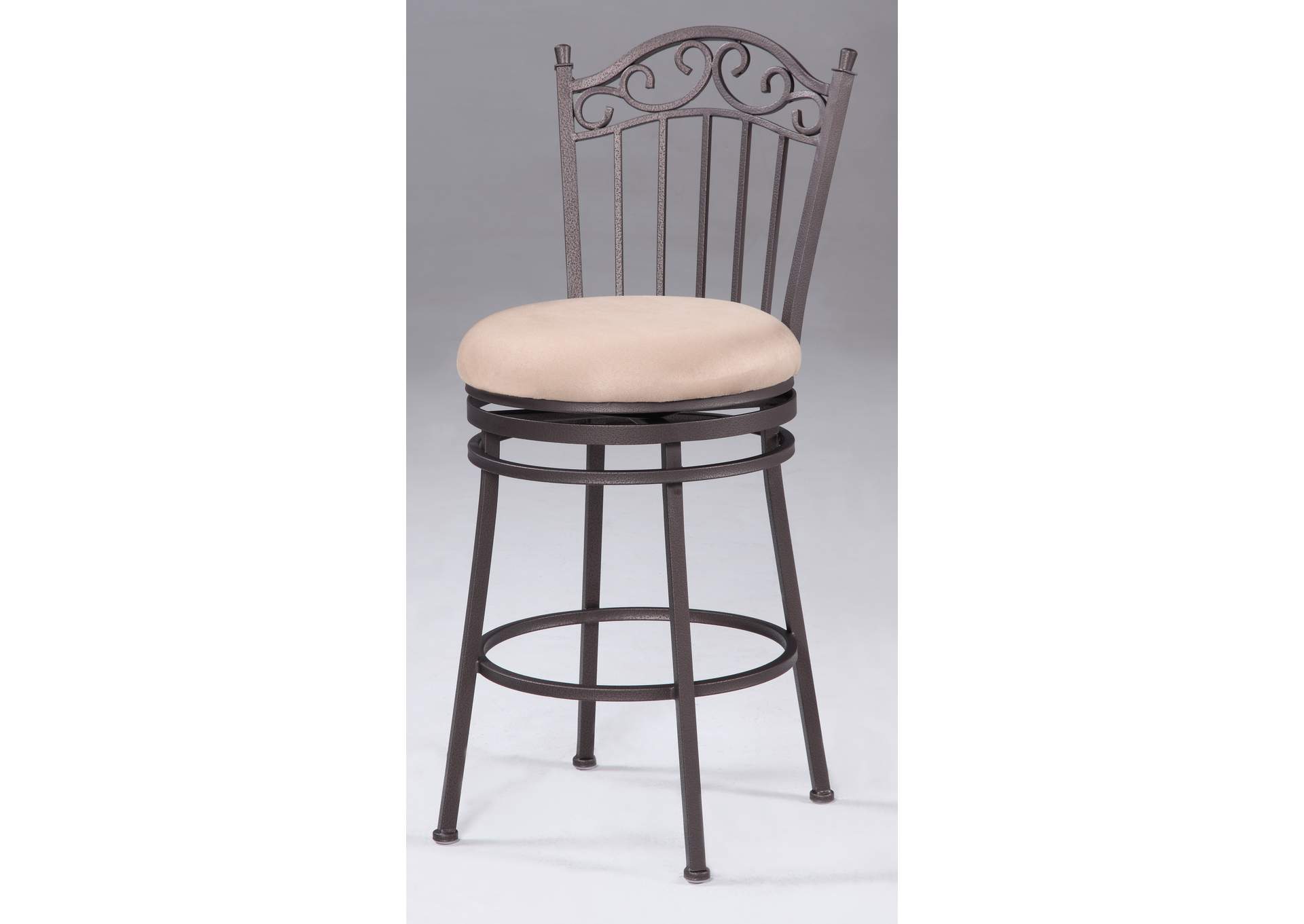 Counter Height Stool With Memory Return Swivel,Chintaly Imports