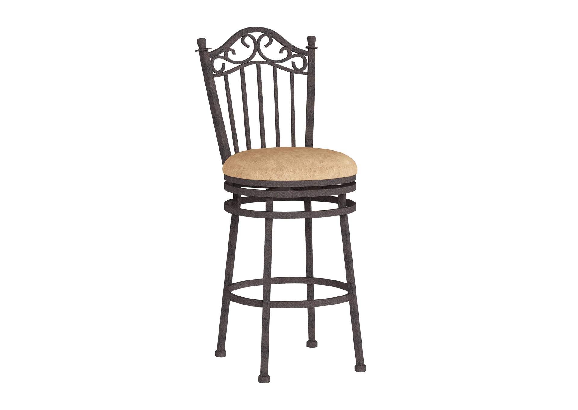 Counter Height Stool With Memory Return Swivel,Chintaly Imports
