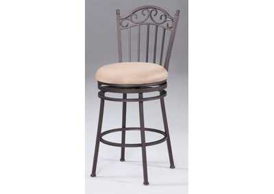 Counter Height Stool With Memory Return Swivel