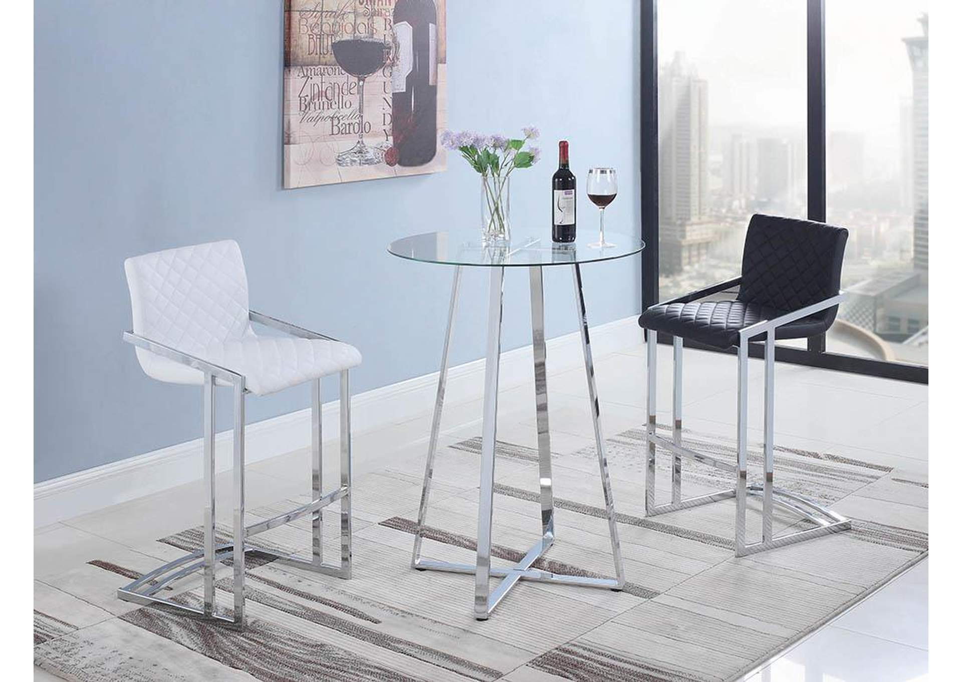 Chrome Bar Table,ABF Coaster Furniture