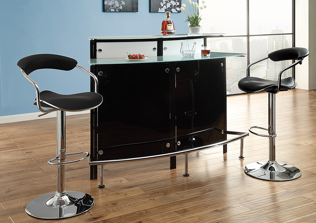 Chrome & Black Bar Table,ABF Coaster Furniture