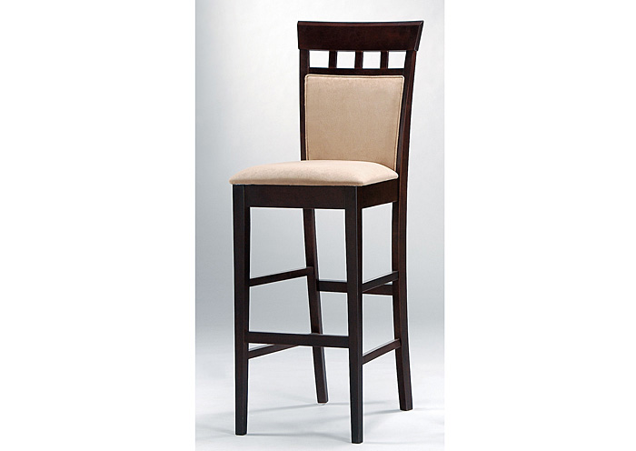 Mocha & Cappuccino Cushion Back Bar Stool (Set of 2),ABF Coaster Furniture