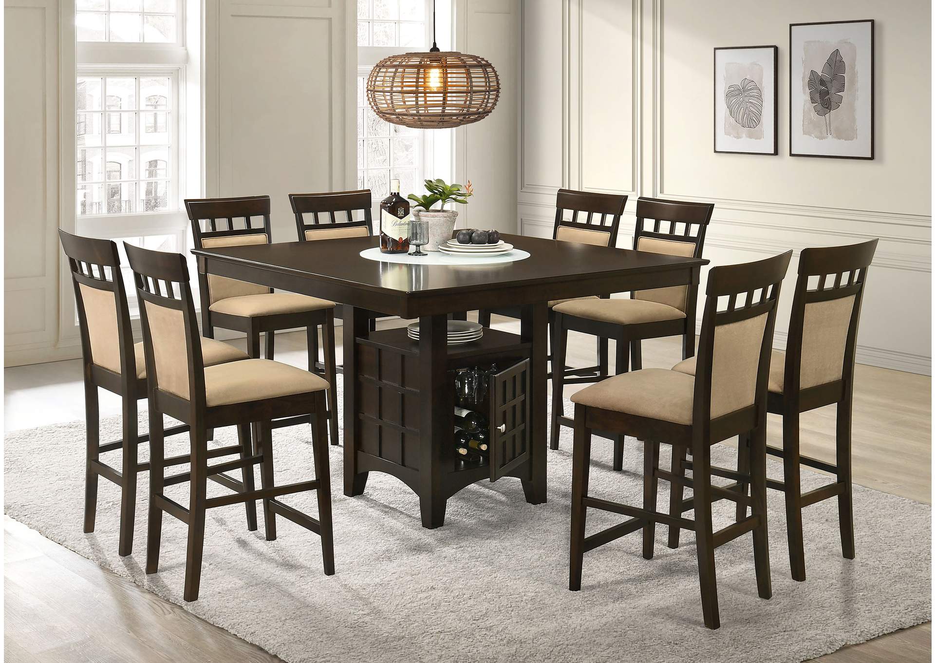 COUNTER HEIGHT TABLE 9 PC SET,Coaster Furniture