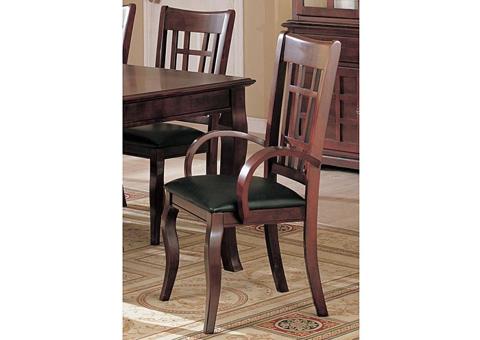Newhouse Black & Cherry Arm Chair (Set of 2),ABF Coaster Furniture
