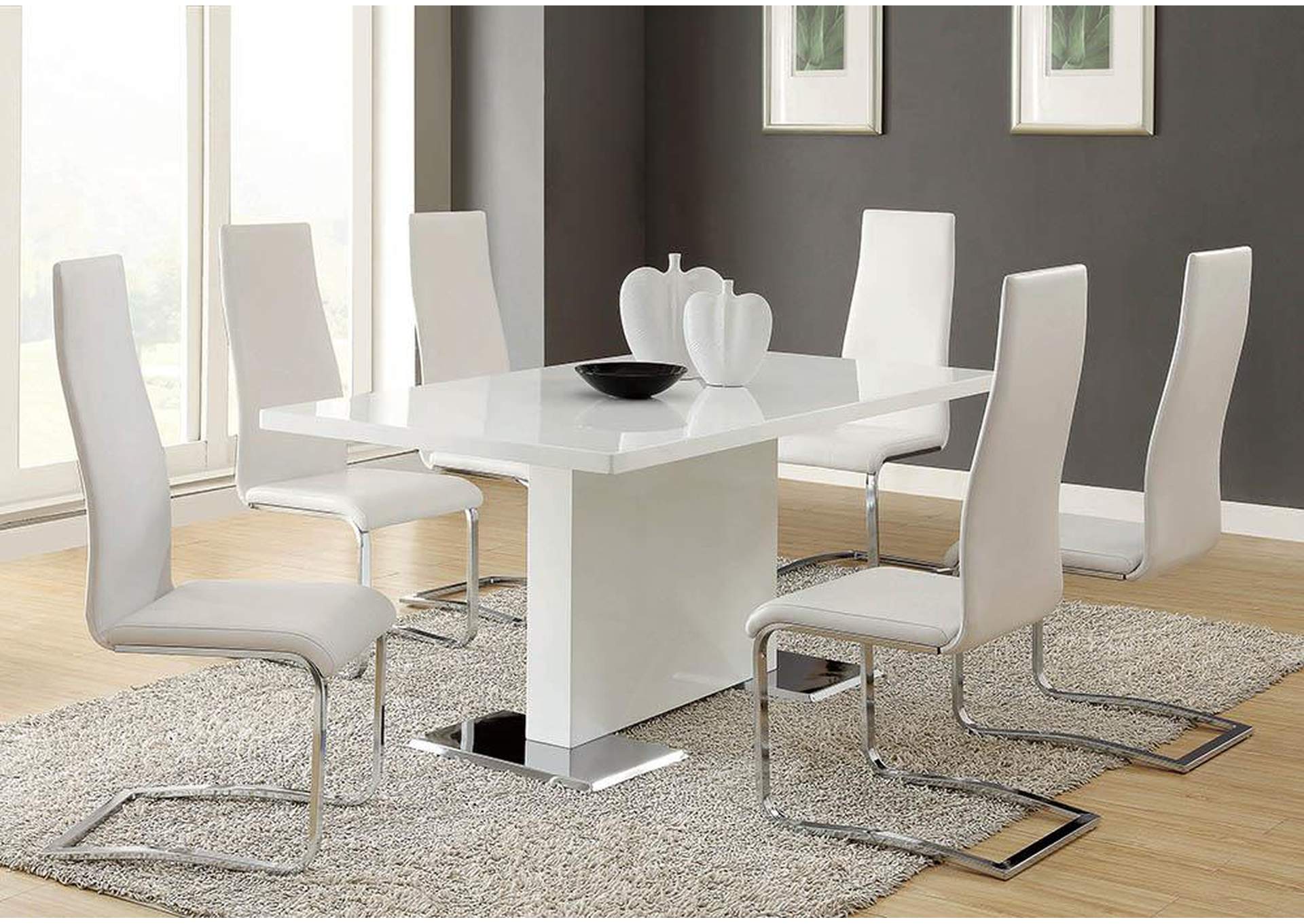 White Dining Chair (Set of 4),ABF Coaster Furniture