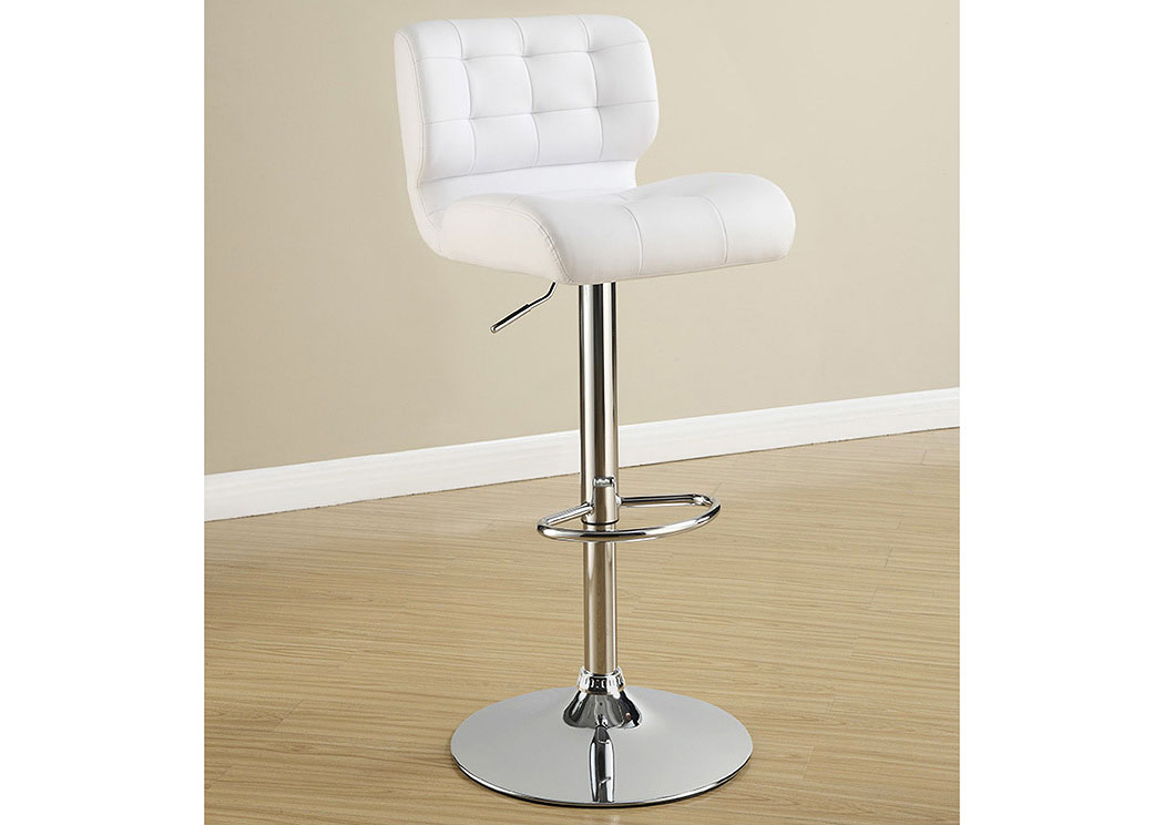 White Adjustable Bar Stools (Set Of Two),ABF Coaster Furniture