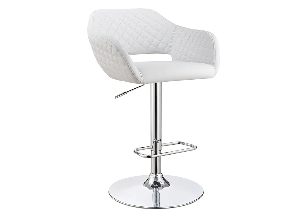 White Leatherette Bar Stool,ABF Coaster Furniture