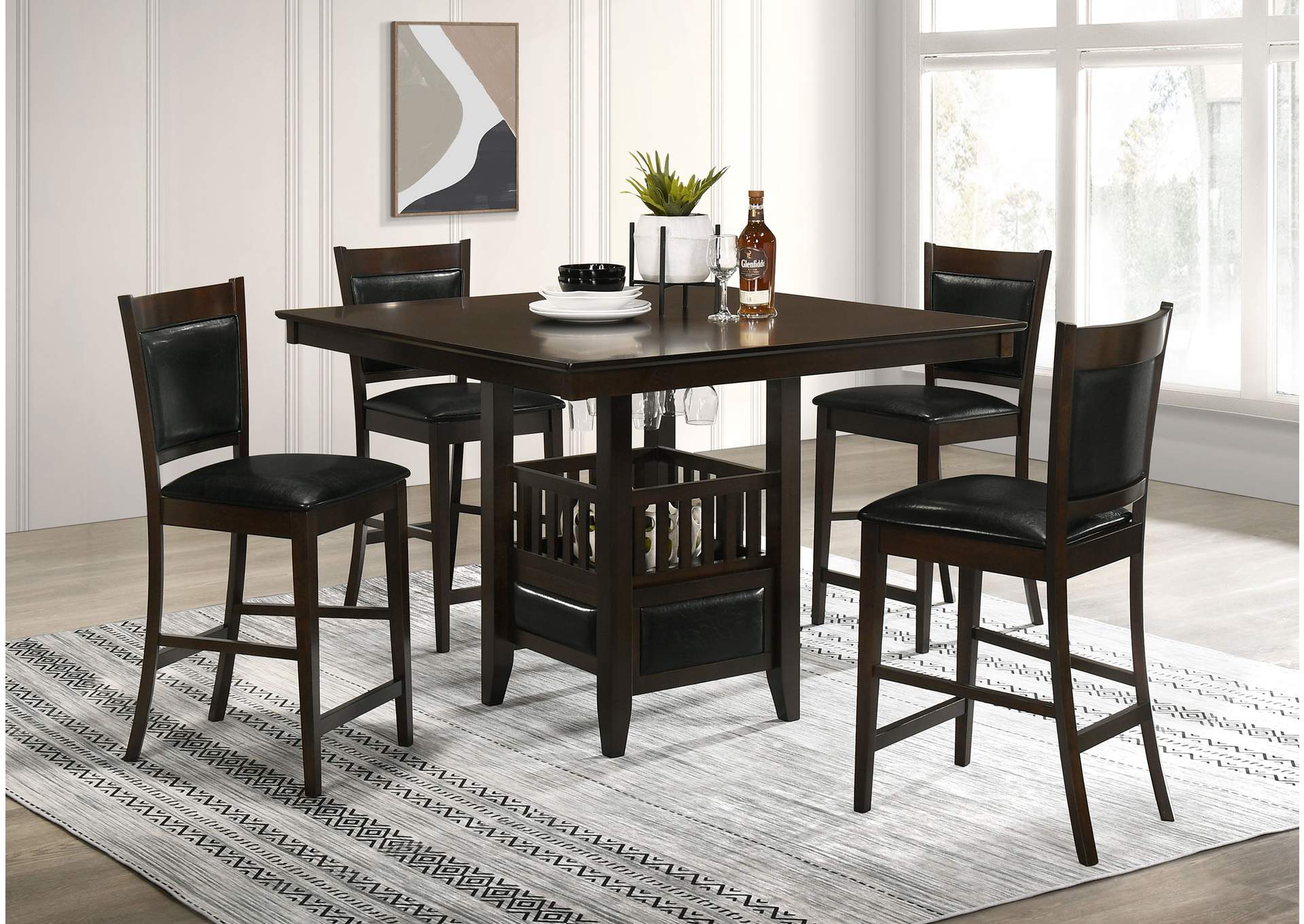 Jaden 5-piece Dining Room Set Espresso and Black,Coaster Furniture