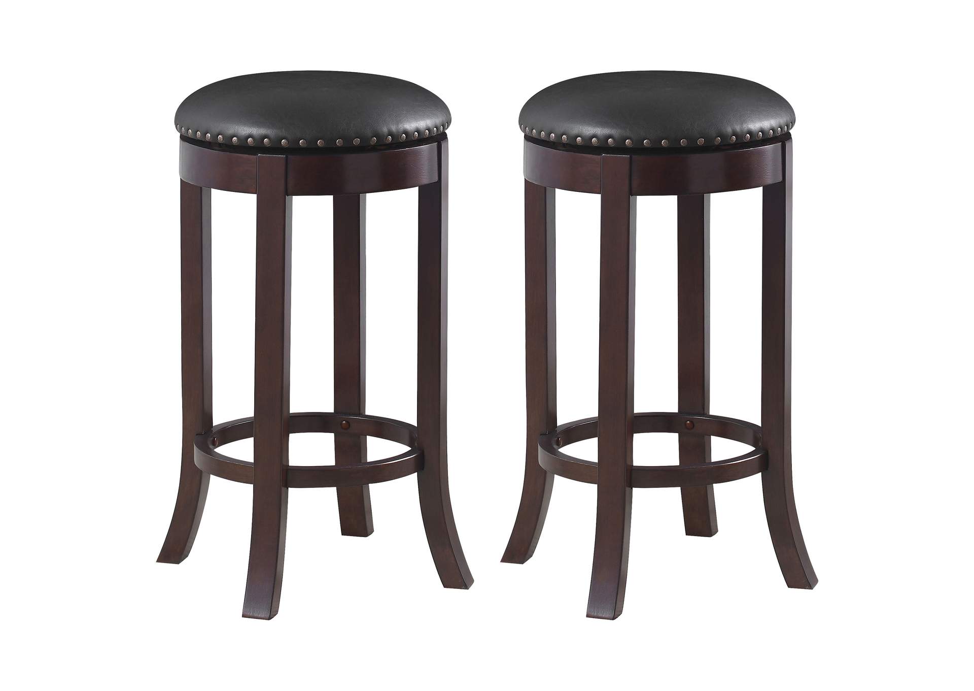 Aboushi Swivel Bar Stools with Upholstered Seat Brown (Set of 2),Coaster Furniture