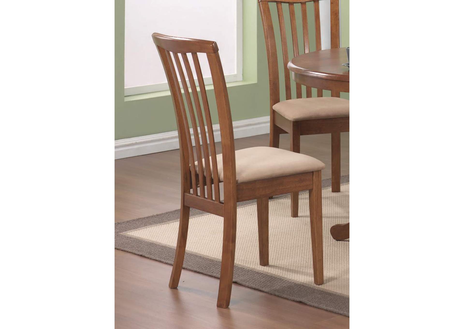 Beige & Oak Zeta Chair (Set of 2),ABF Coaster Furniture