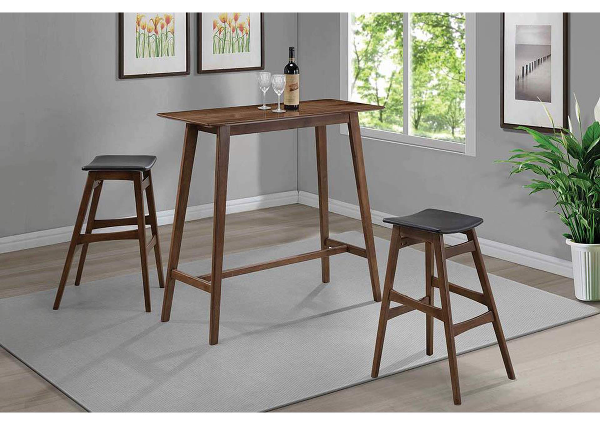 Natural Walnut Barstool (Set of 2),ABF Coaster Furniture