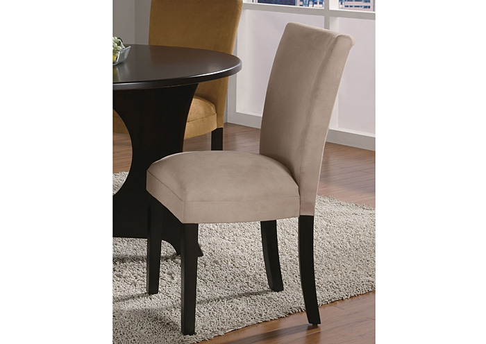 Taupe & Cappuccino Parson Chair (Set of 2),ABF Coaster Furniture