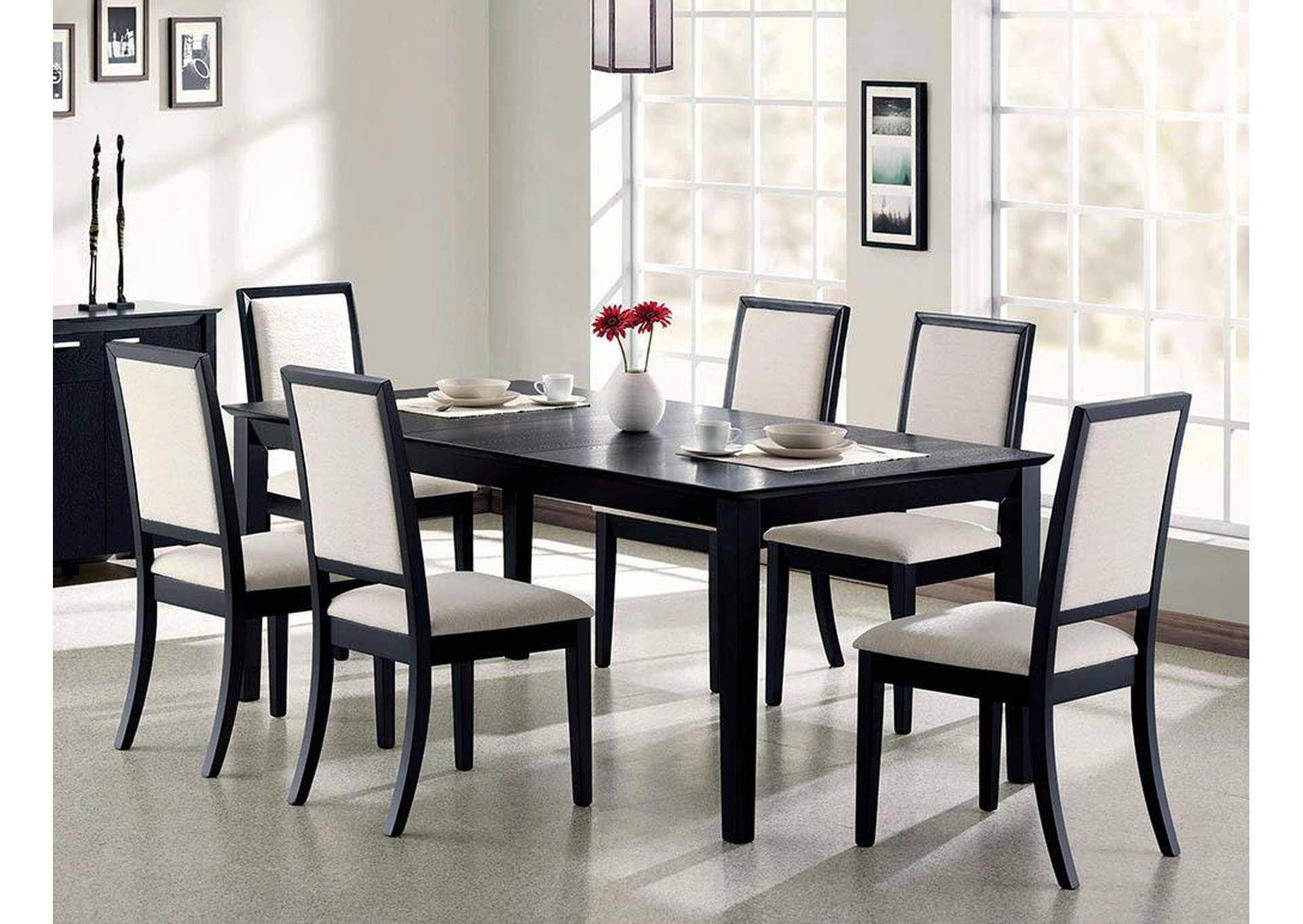 Lexton Black Dining Table,ABF Coaster Furniture