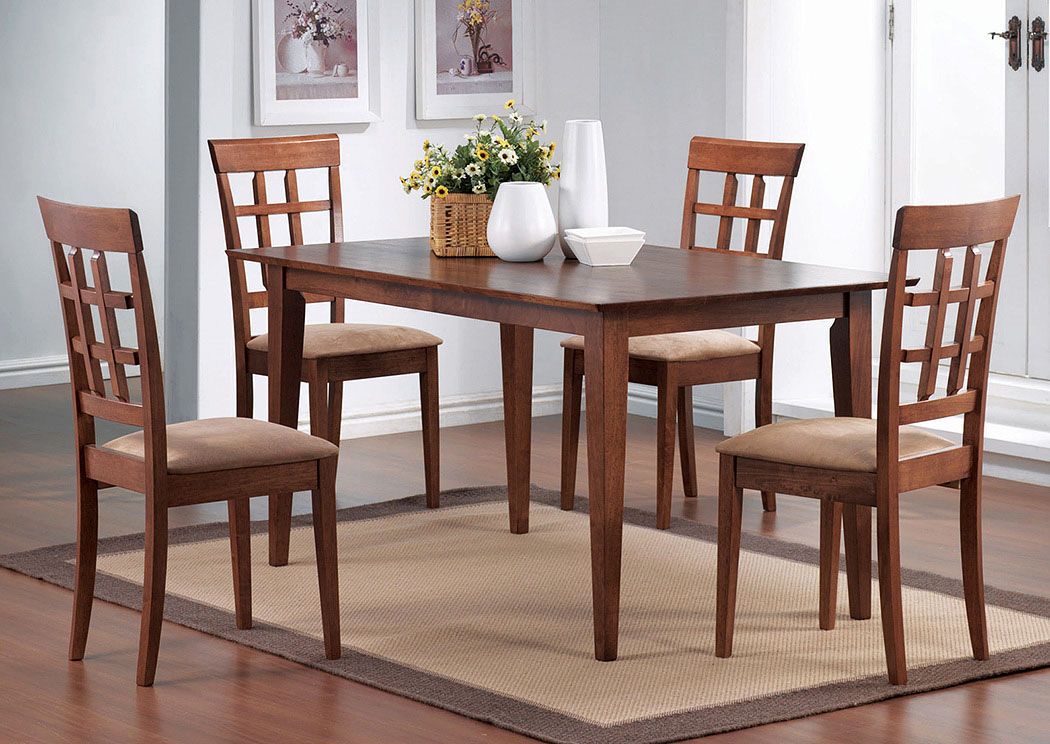 Dining Table w/ 4 Wheat Back Chairs,ABF Coaster Furniture