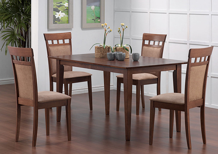 Dining Table w/ 4 Cushion Back Chairs,ABF Coaster Furniture