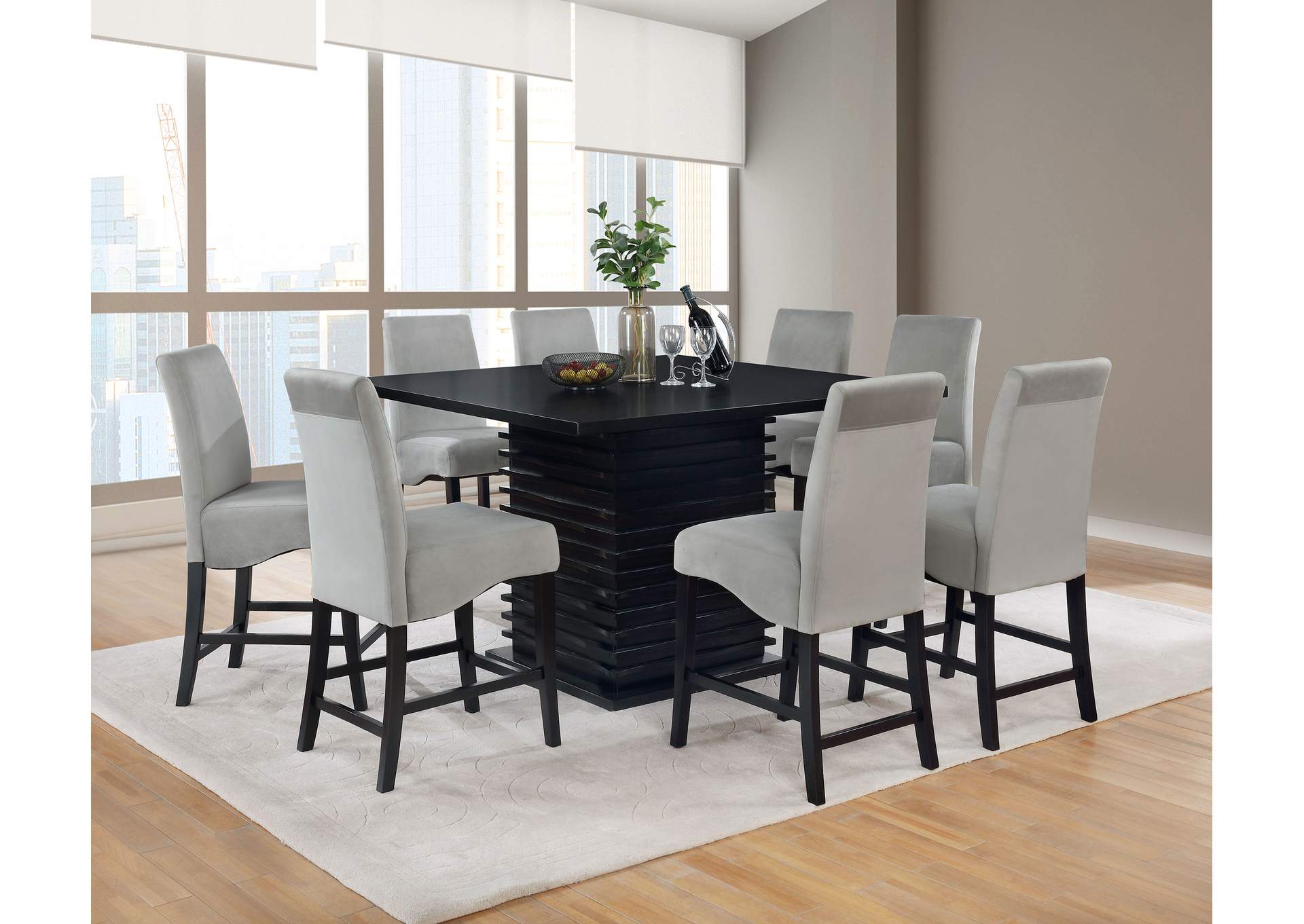 9 PC SET (TBL+8STOOL),Coaster Furniture