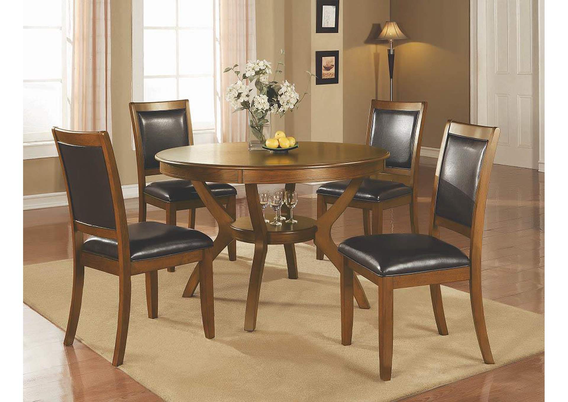 Nelms Black & Walnut Chair (Set of 2),ABF Coaster Furniture