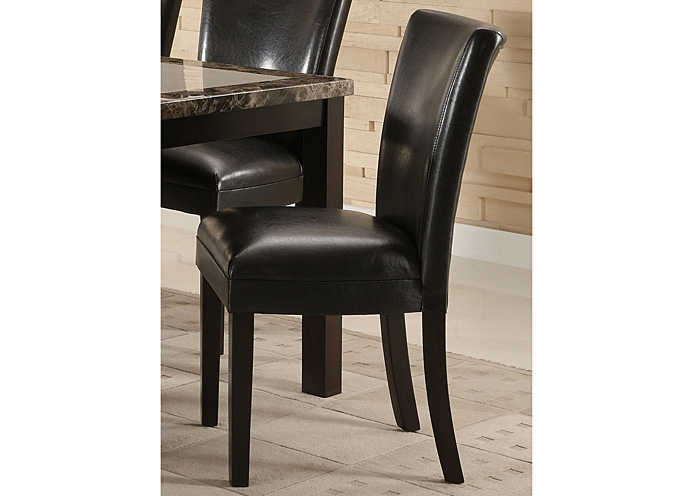 Black & Cappuccino Parson Chair (Set of 2),ABF Coaster Furniture