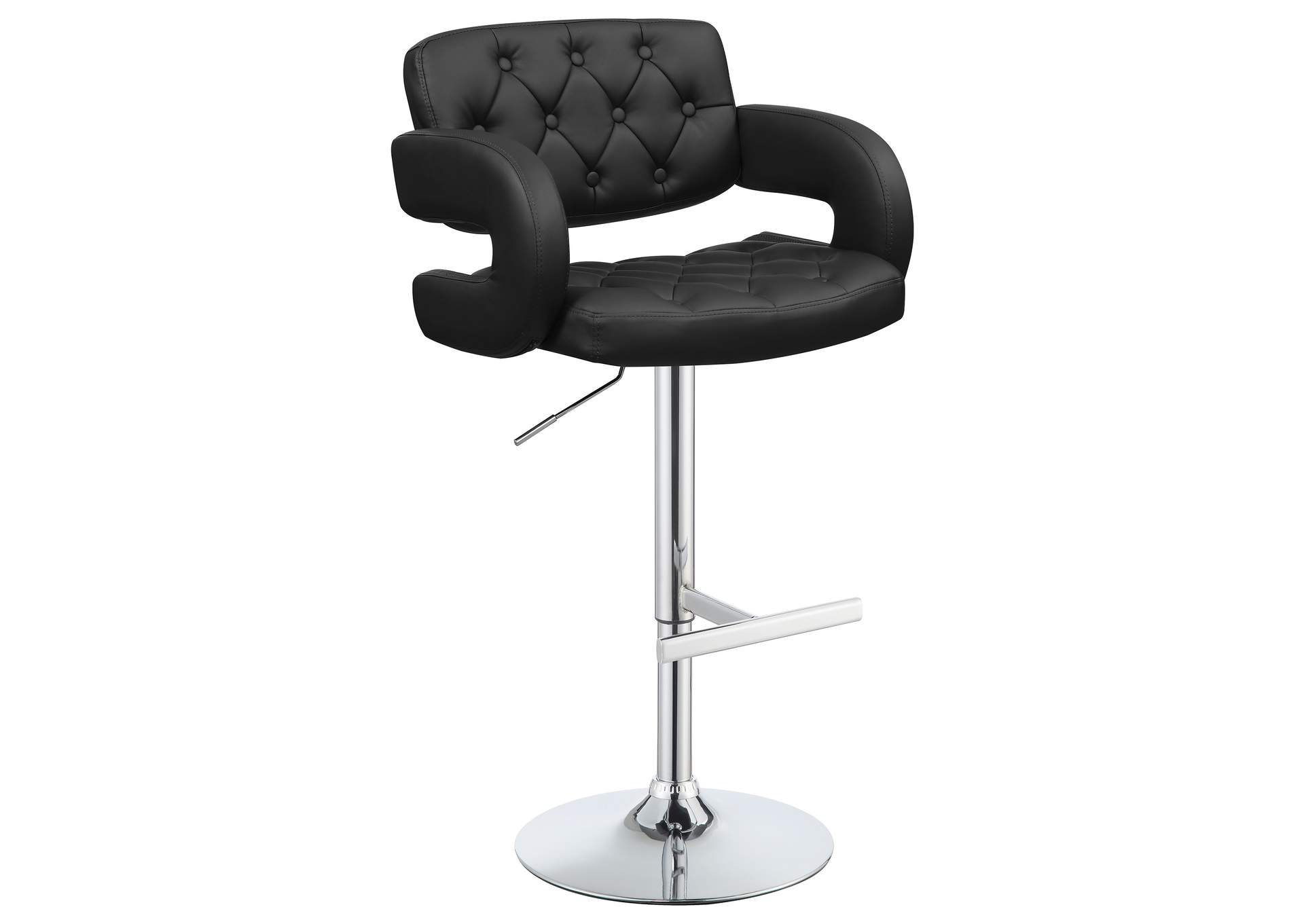 Brandi 29" Adjustable Height Bar Stool Black and Chrome,Coaster Furniture