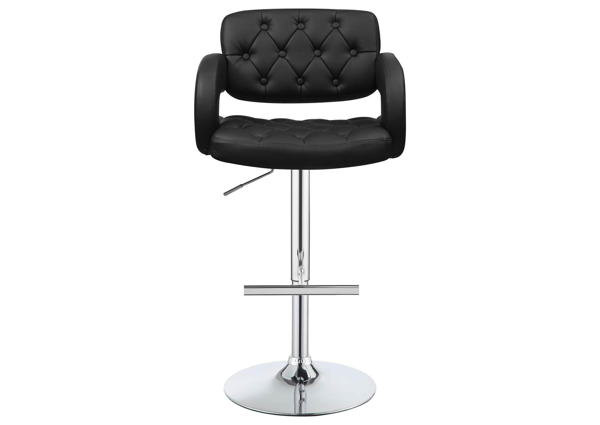 Brandi 29" Adjustable Height Bar Stool Black and Chrome,Coaster Furniture