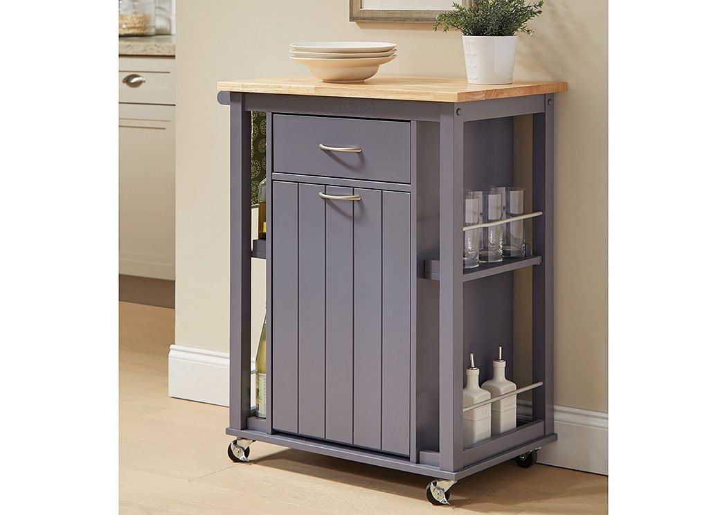 Natural/Dark Grey Kitchen Island,ABF Coaster Furniture